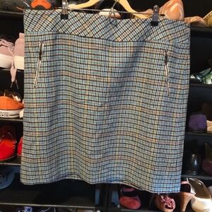 Talbots Multicolor Plaid Pencil Skirt